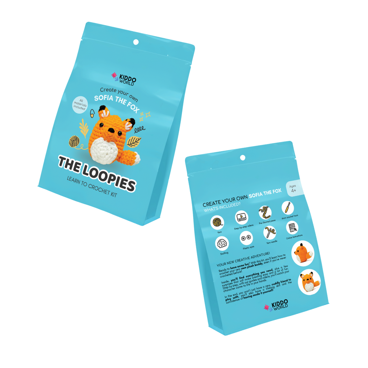 Háčkovací set pre začiatočníkov | Líštička Sofia | pre deti (10+) a dospelých