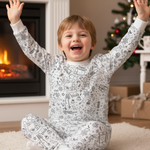 Dvojdielne detské pyžamo na vymaľovanie | Zima (4–8 rokov)