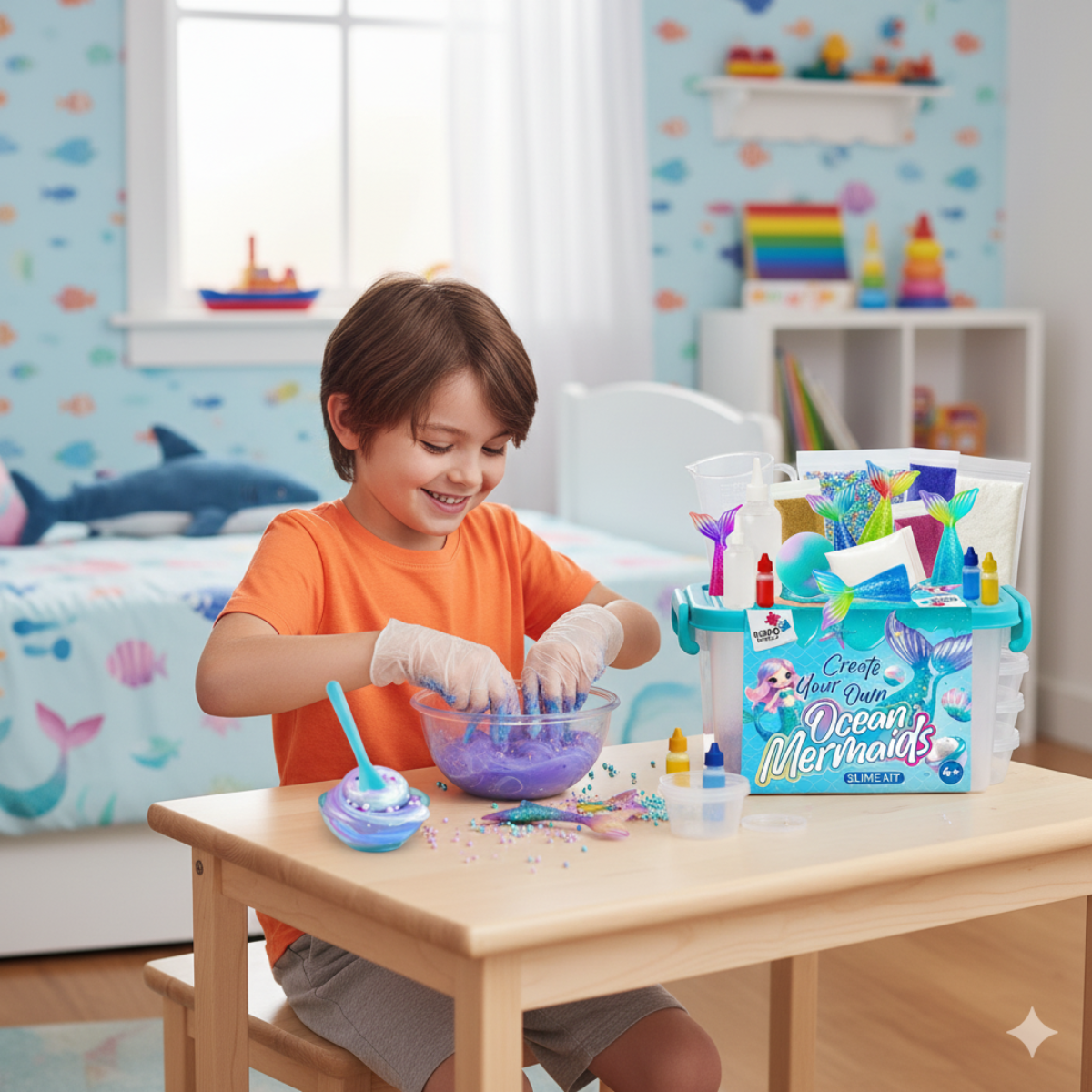 Ocean Mermaids Slime Kit | Vytvor si svoj slizký morské svet | pre deti 4+