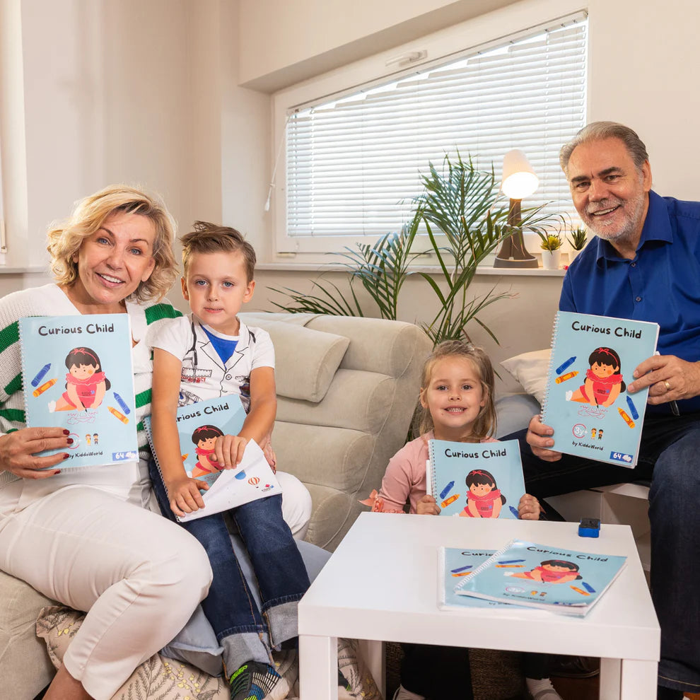Curious Child – Píš a zmaž zošit na učenie písania, opakovane použiteľný (64 strán, 3–6 rokov)