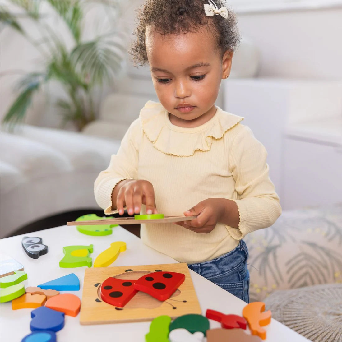 6 drevených montessori puzzle – Autíčka (6+ mesiacov)