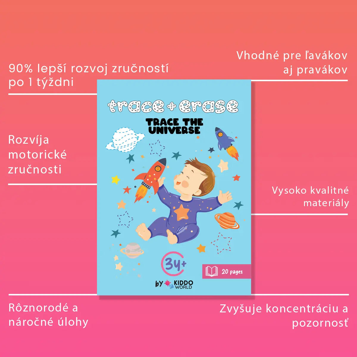 PÍŠ & ZMAŽ: Trace the Universe (3+ rokov)
