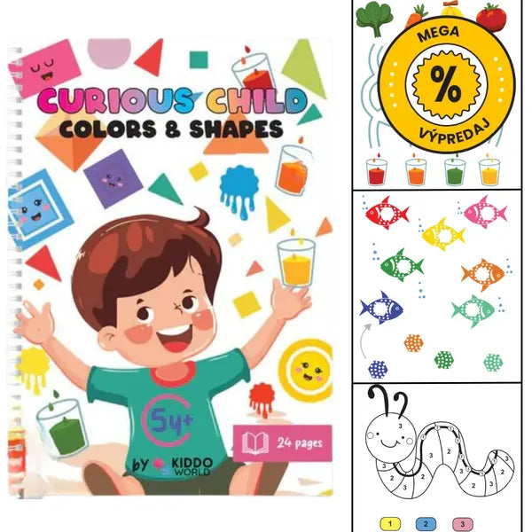 Curious Child: Montessori zošit farieb a tvarov (5+ rokov)