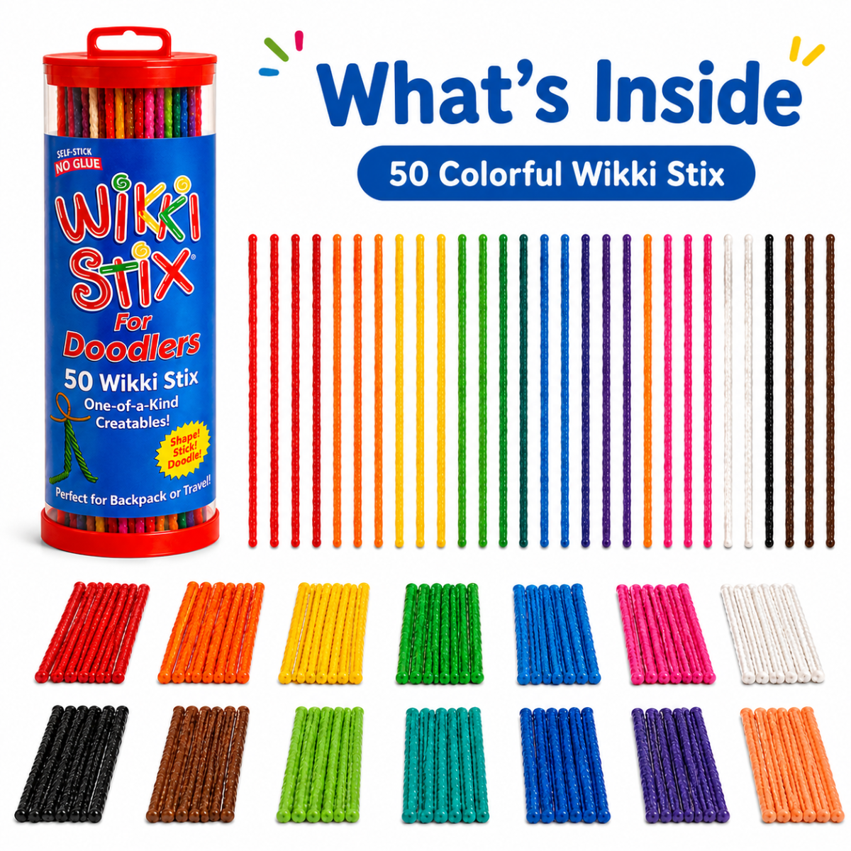 Wikki Stix Magické voskované šnúrky (50-dielna sada, od 3 rokov)