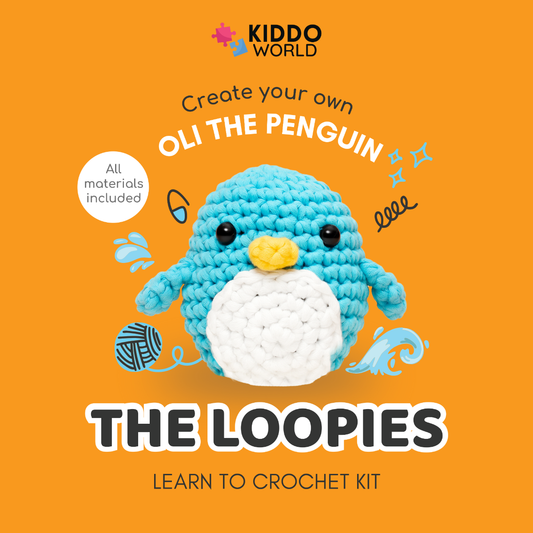 Háčkovací set pre začiatočníkov | Tučniak Oli | pre deti (10+) a dospelých