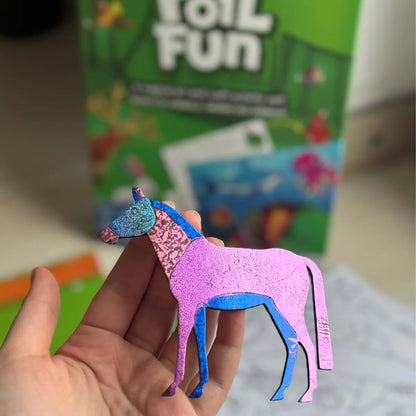 Foil Fun: Svet zvierat | Kreatívna sada bez neporiadku | pre deti 4+