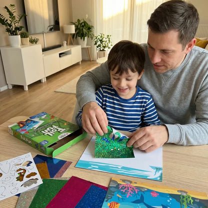 Foil Fun: Svet zvierat | Kreatívna sada bez neporiadku | pre deti 4+