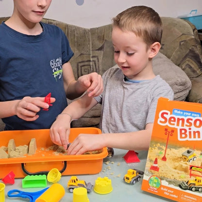 Senzorická herná sada s magnetickým pieskom a svietiacimi kamienkami | Stavenisko | pre deti 3+