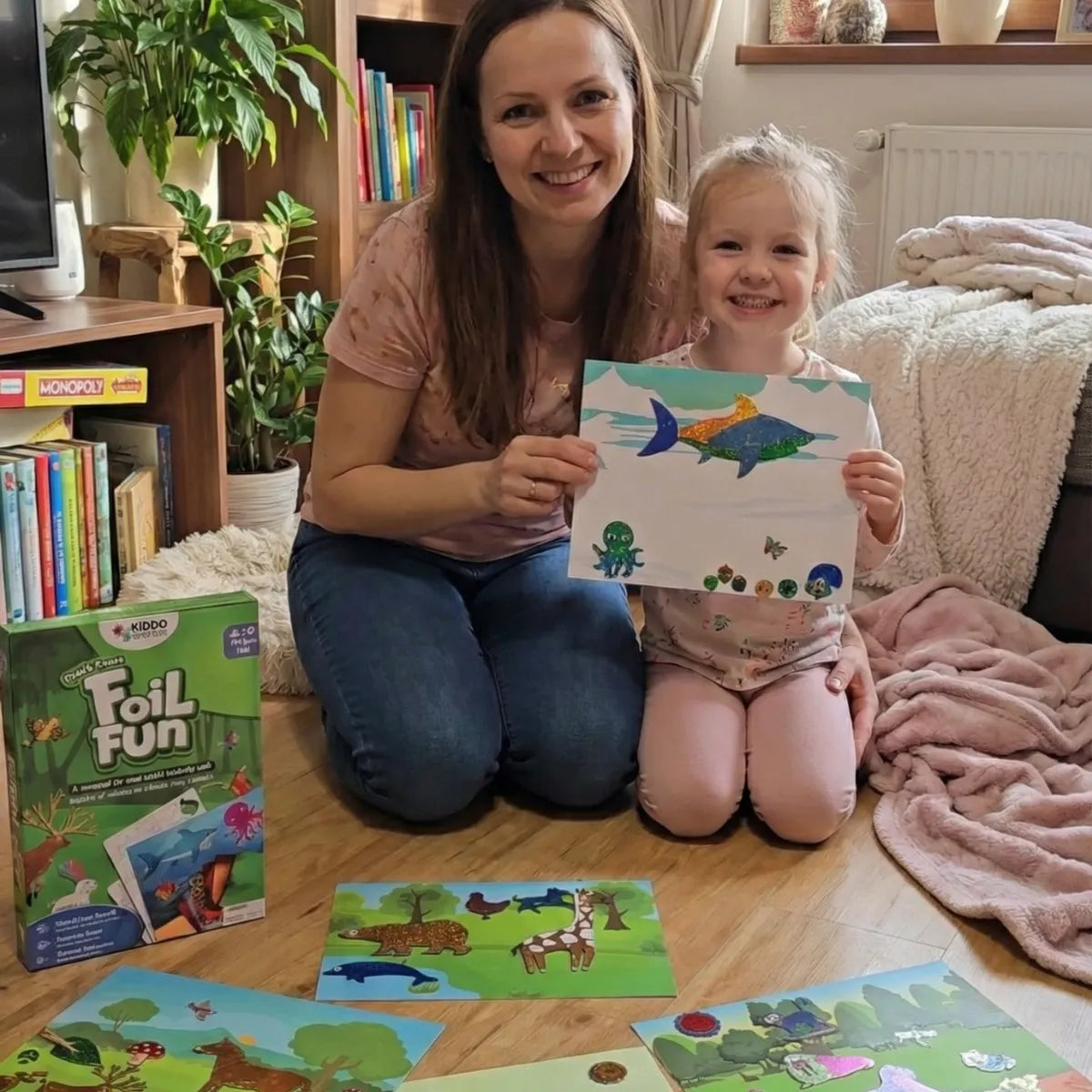 Foil Fun: Svet zvierat | Kreatívna sada bez neporiadku | pre deti 4+