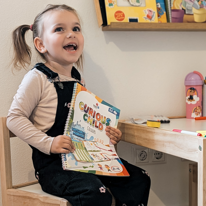 Curious Child Colours – Píš a zotri zošit na učenie písania, na viacnásobné použitie (64 strán, 2–5 rokov)