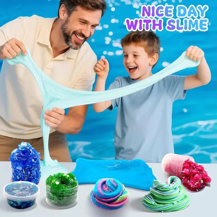 Slime sada 3 v 1 – Galaxy Slime, Ice Cream Slime a Mermaid Ocean Slime! (4+ roky)