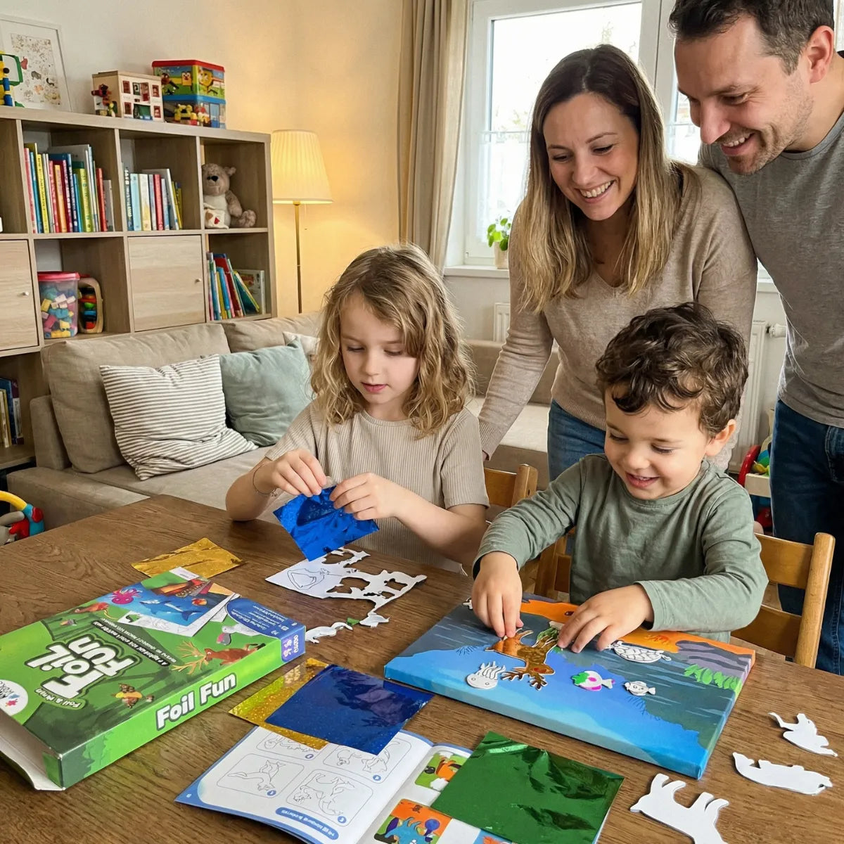 Foil Fun: Svet zvierat | Kreatívna sada bez neporiadku | pre deti 4+