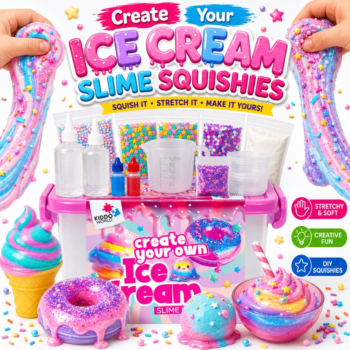 DIY Slime Squishies – Zmrzlina (4+ rokov)