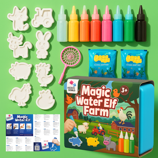 Čarovné vodné škriatky s TRBLIETKAMI| Farma | 8 farieb | pre deti 3+