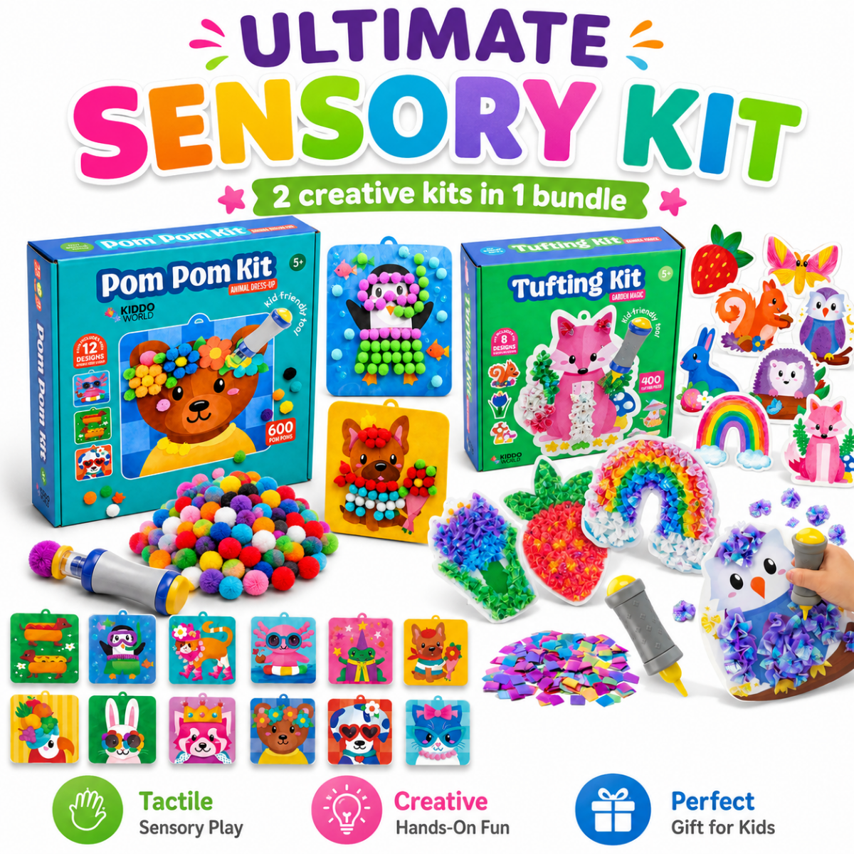 ZMYSLOVÝ KREATÍVNY BALÍČEK: Pom Pom Kit & Tufting Kit
