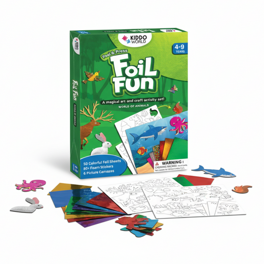 Foil Fun | Vytvorte si zvieratká so trblietavými lístkami bez neporiadku – pre deti od 3+ rokov