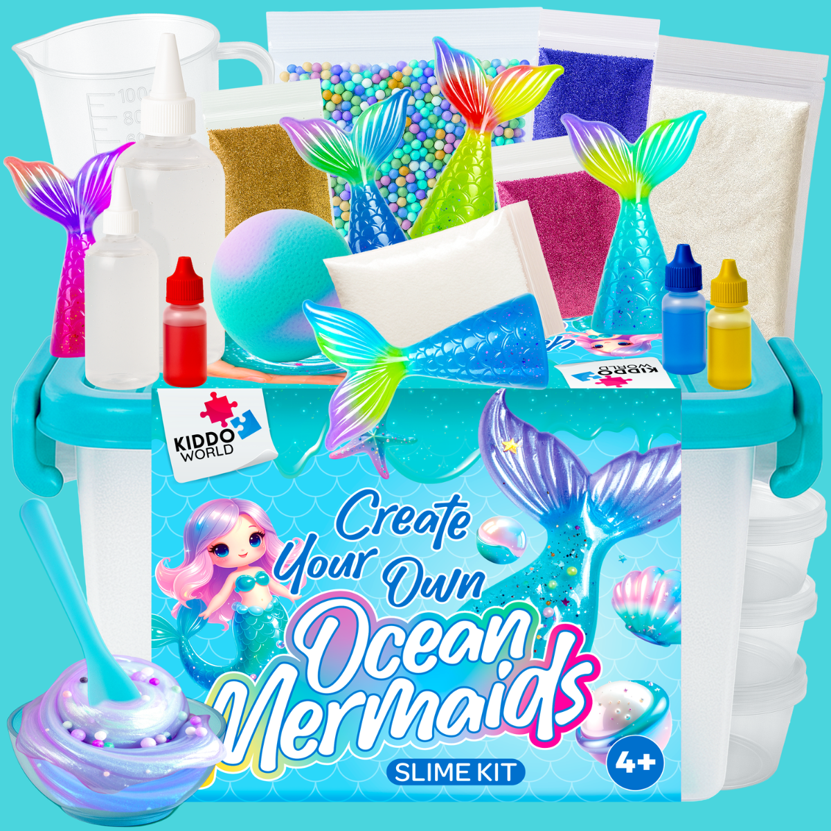 Ocean Mermaids Slime Kit | Vytvor si svoj slizký morské svet | pre deti 4+