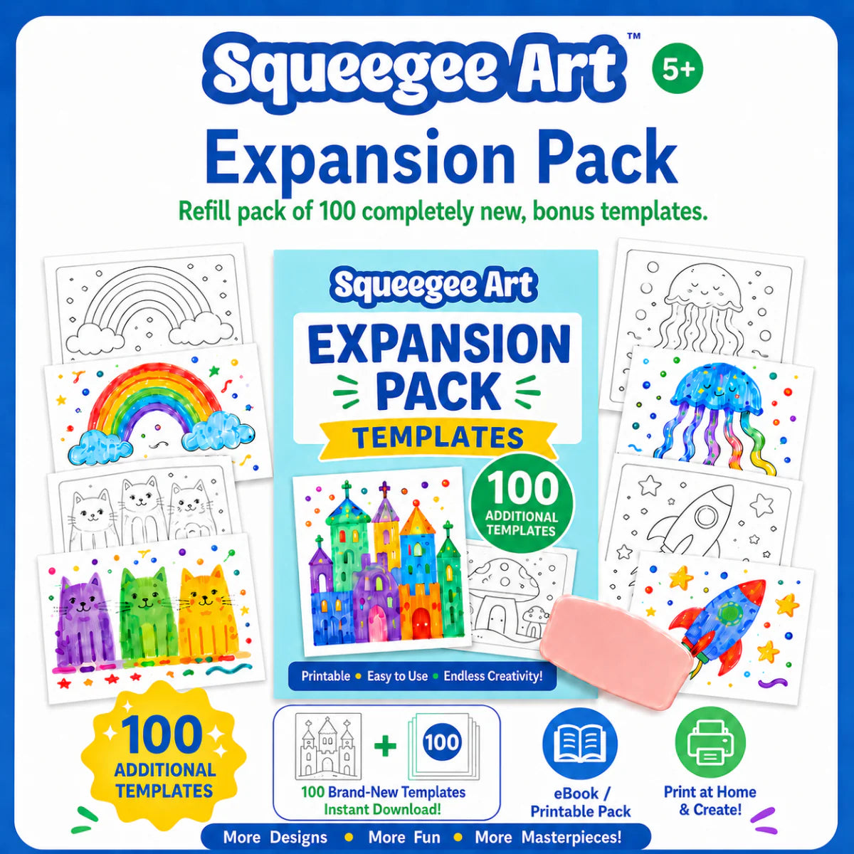 Squeegee Art: Rozširujúci balíček so 100 novými šablónami