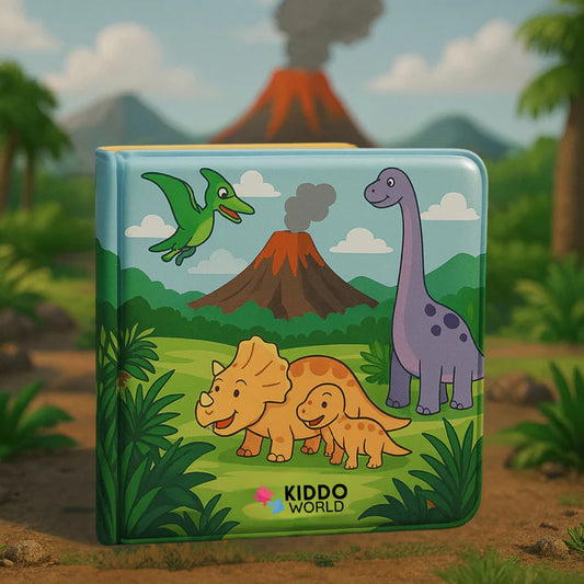 Vodná omaľovanka – DINOSAURY, maľovanie vodou, opakovane použiteľná (8 strán, 6–24 mesiacov)