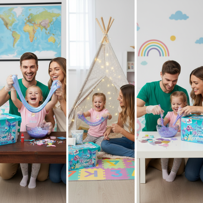 Ocean Mermaids Slime Kit | Vytvor si svoj slizký morské svet | pre deti 4+