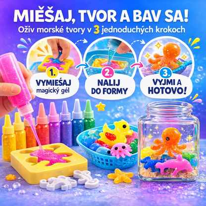 Magické vodné víly "Morský svet" – 3D súprava na výrobu figúrok pre deti 2+