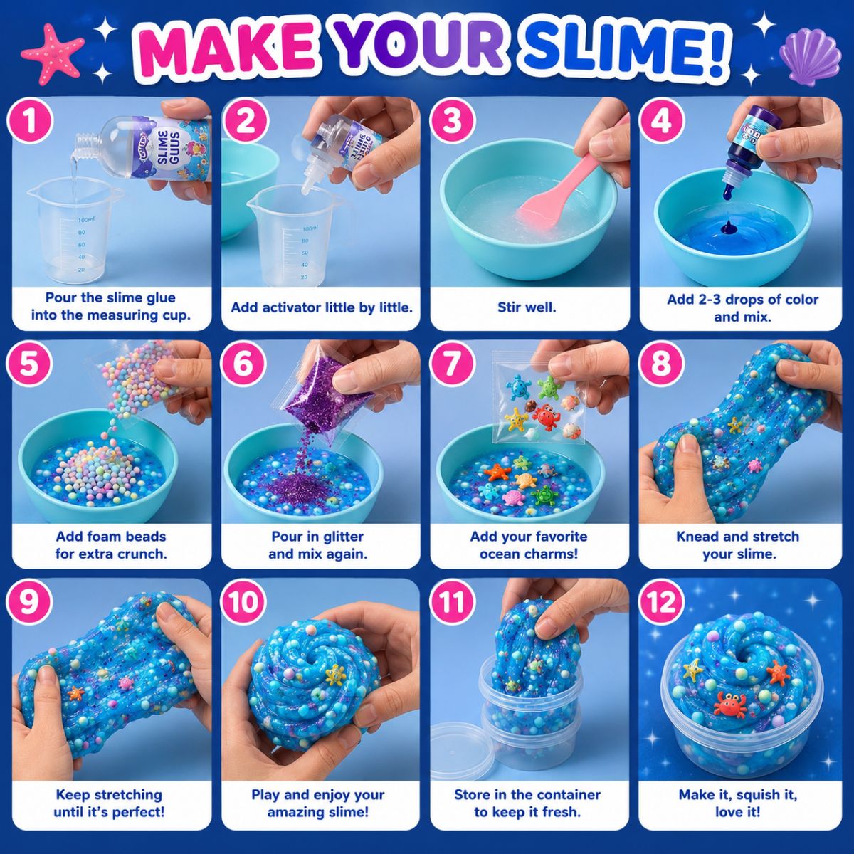 DIY Slime Squishies – Morská panna (4+ roky)