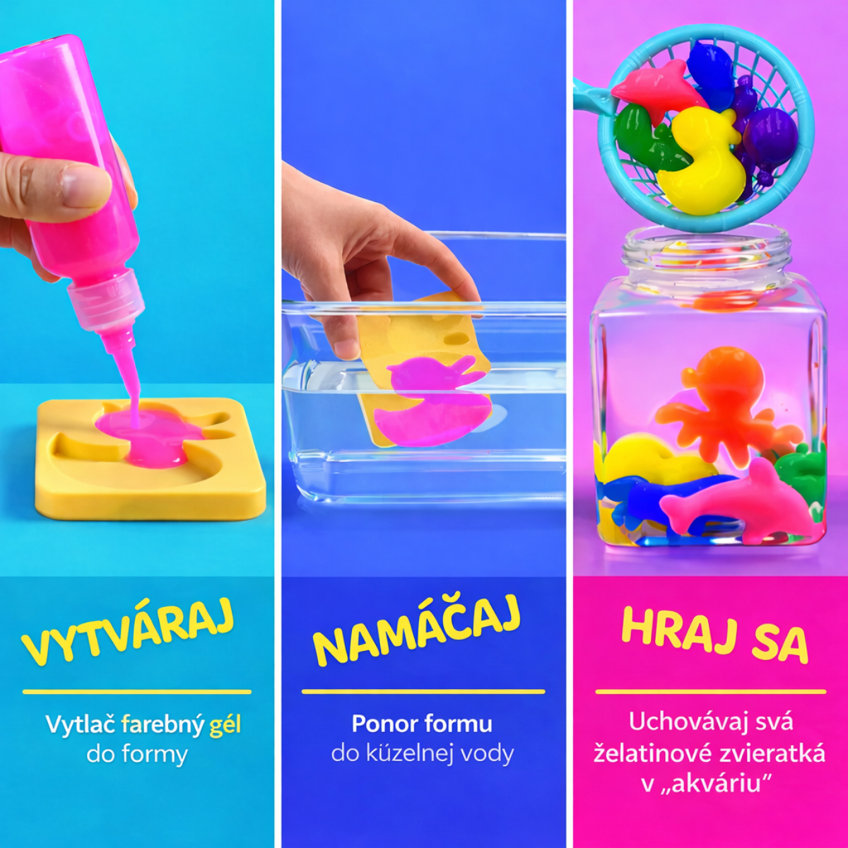 Magické vodné víly "Morský svet" – 3D súprava na výrobu figúrok pre deti 2+