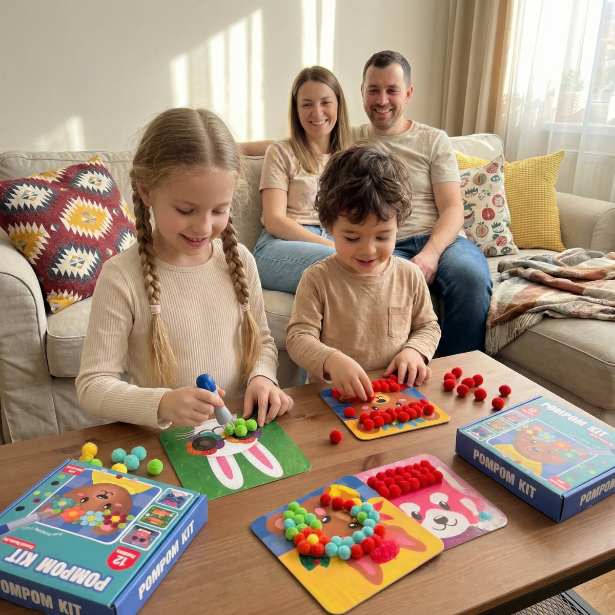 ZMYSLOVÝ KREATÍVNY BALÍČEK: Pom Pom Kit & Tufting Kit