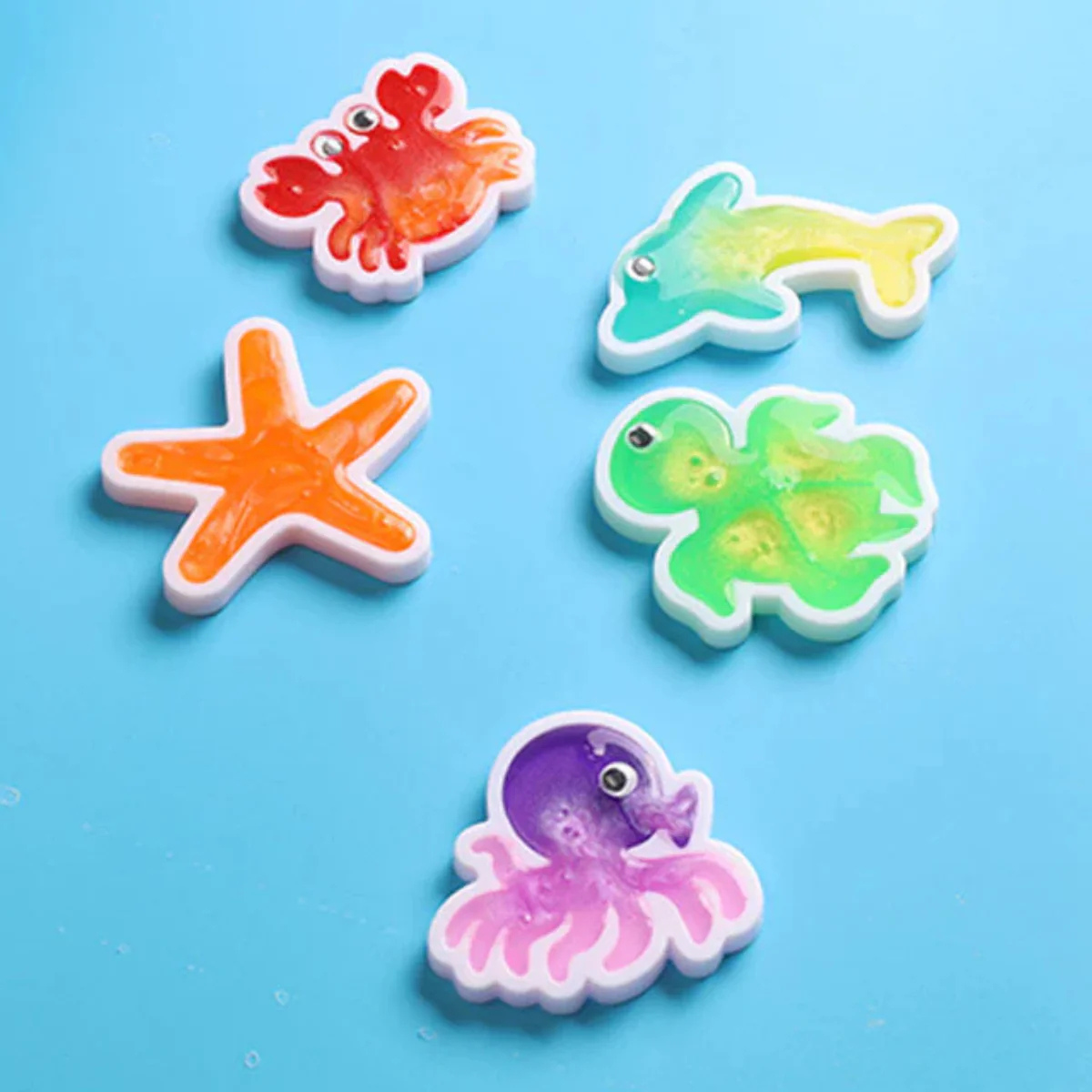 Magic Water Squishy Expansion Pack – 6 dodatočných formičiek (Nové zvieratká a tvary, 3+ roky)