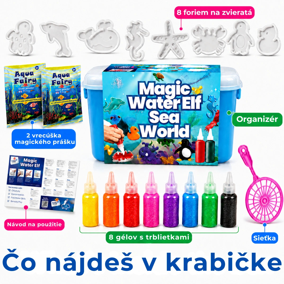 Magic Water Squishies – Morský svet (3+ roky)