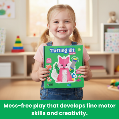 Tufting Kit | Senzorická kreatívna hra s farebnými lístkami | pre deti 4+