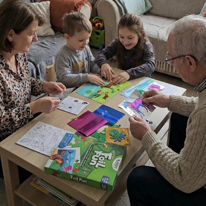 Foil Fun: Svet zvierat | Kreatívna sada bez neporiadku | pre deti 4+