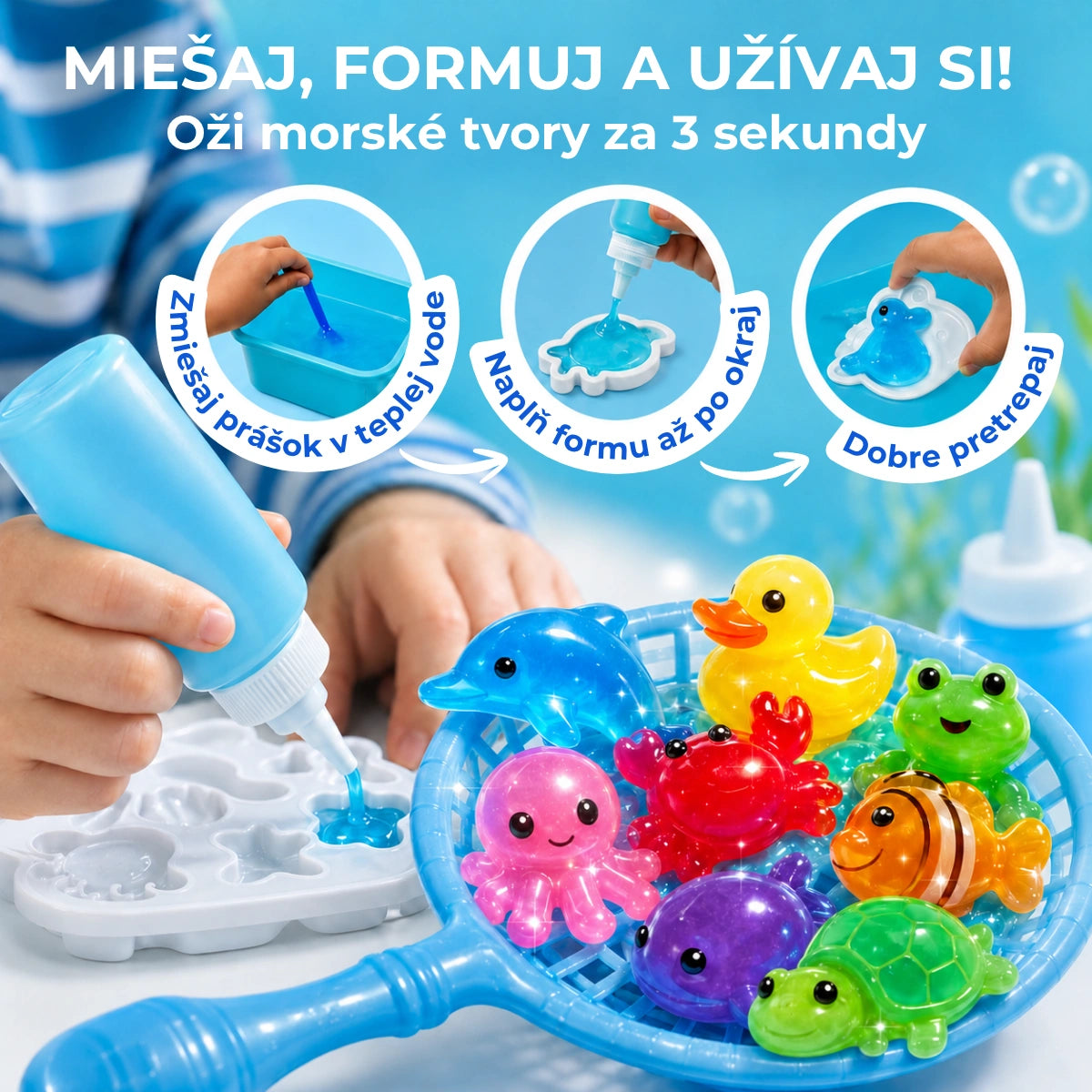 Magic Water Squishies – Morský svet (3+ roky)