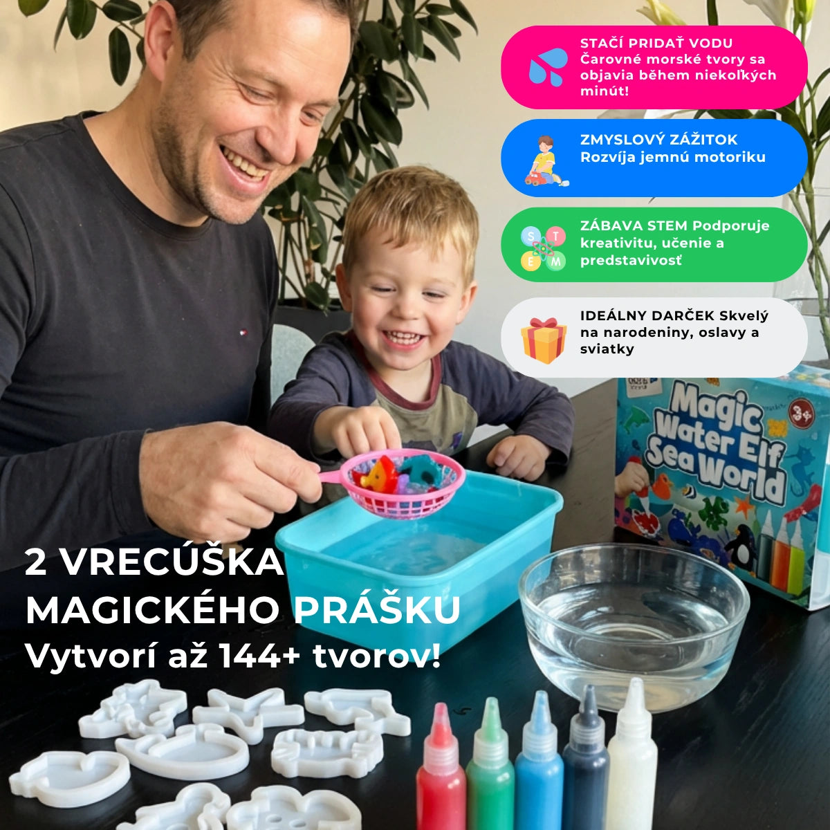 Magic Water Squishies – Morský svet (3+ roky)