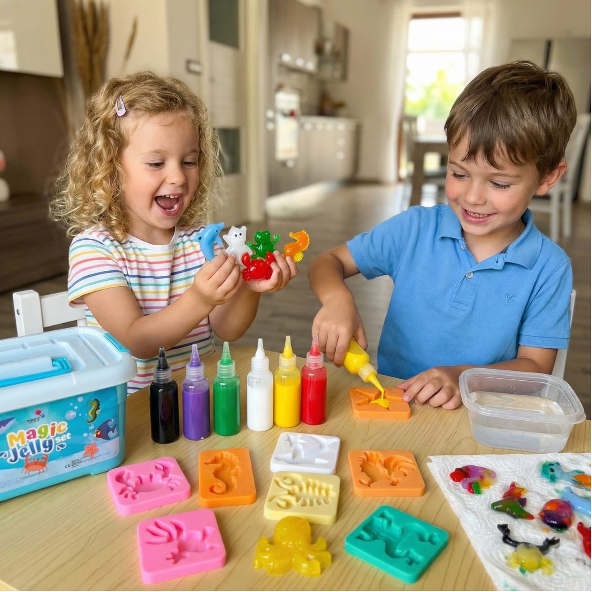 BALÍČEK TOPSELLER: Magic Water Squishies & Pom Pom Kit