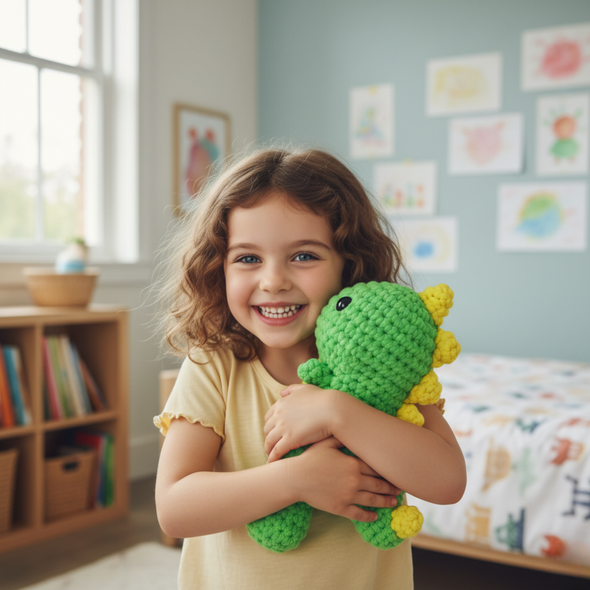 Krásna súprava na háčkovanie pre začiatočníkov | Dinosaurus Oscar pre malých aj veľkých tvorcov, pre deti 8+