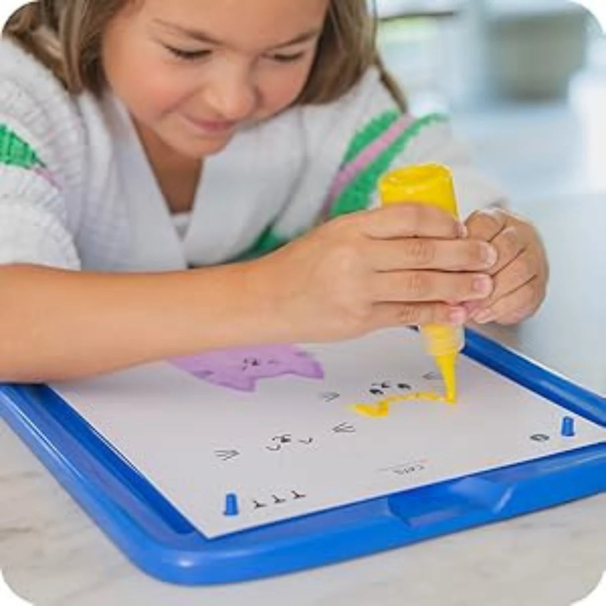 Squeegee Art Kit | Sada s 5 farbami a magickou stierkou na vytváranie obrázkov bez štetcov | pre deti 5+