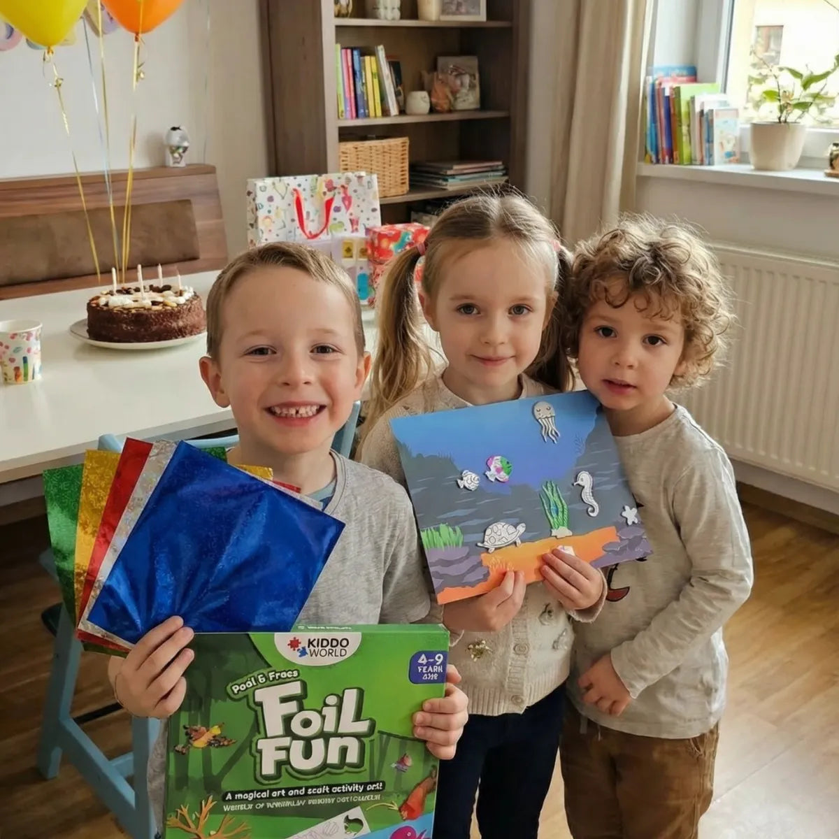 Foil Fun: Svet zvierat | Kreatívna sada bez neporiadku | pre deti 4+