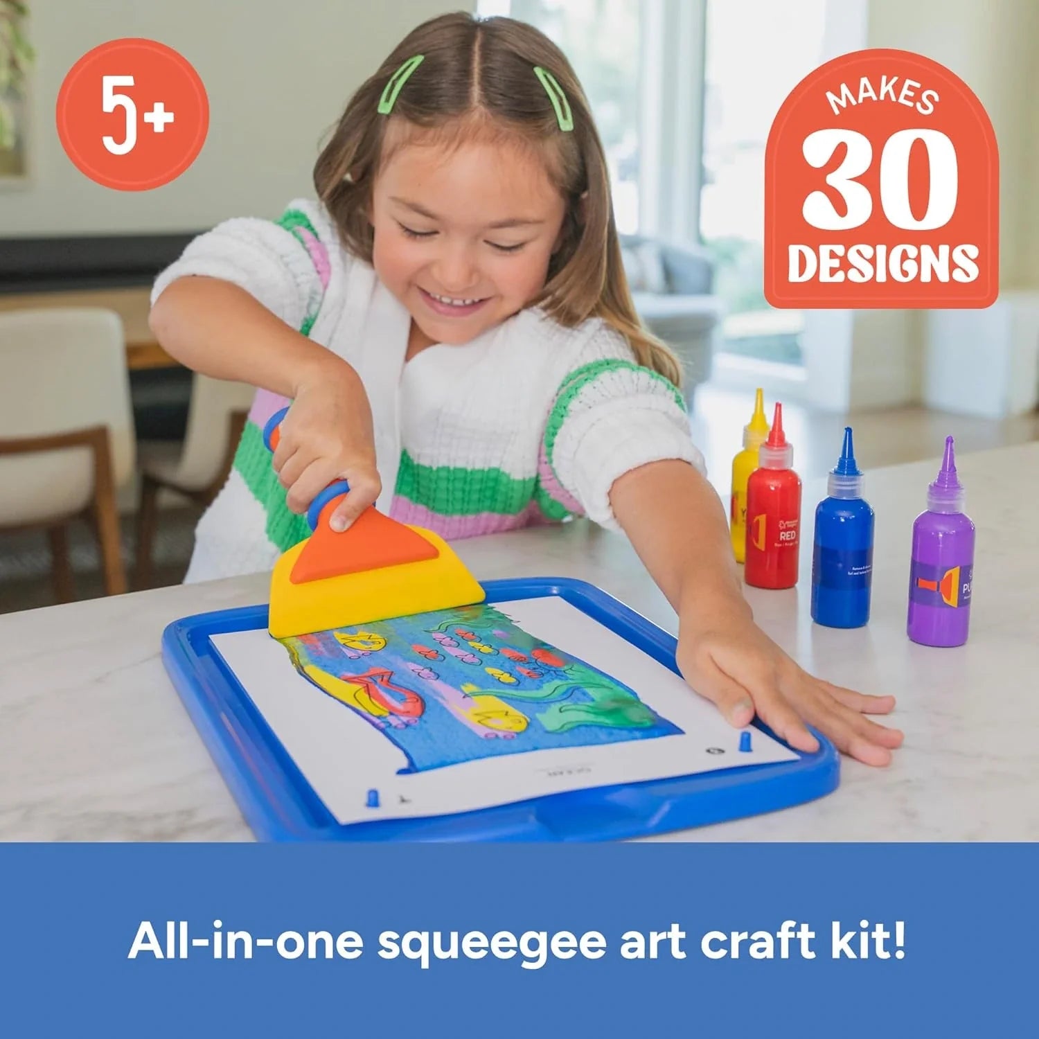 Squeegee Art – dúhové maľovanie stierkou bez štetcov a neporiadku! (5+ rokov)