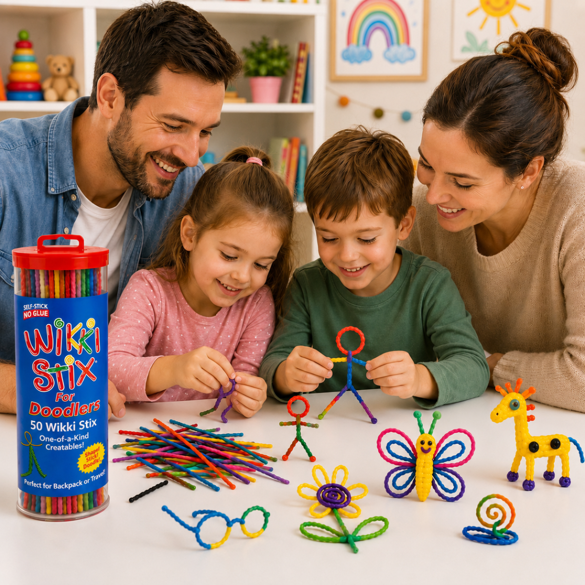 Wikki Stix Magické voskované šnúrky (50-dielna sada, od 3 rokov)