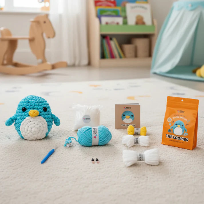 The Loopies 2+1 – Háčkovacia súprava | 3 roztomilé postavičky | Pre deti od 10+ rokov