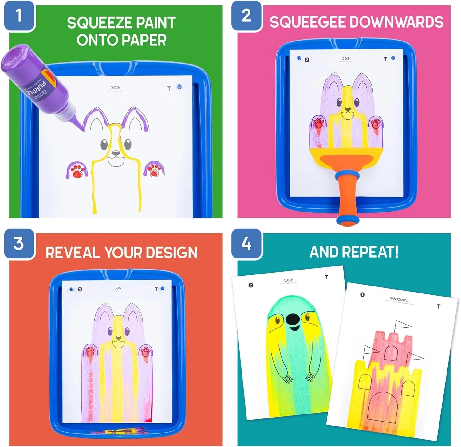 Squeegee Art – dúhové maľovanie stierkou bez štetcov a neporiadku! (5+ rokov)