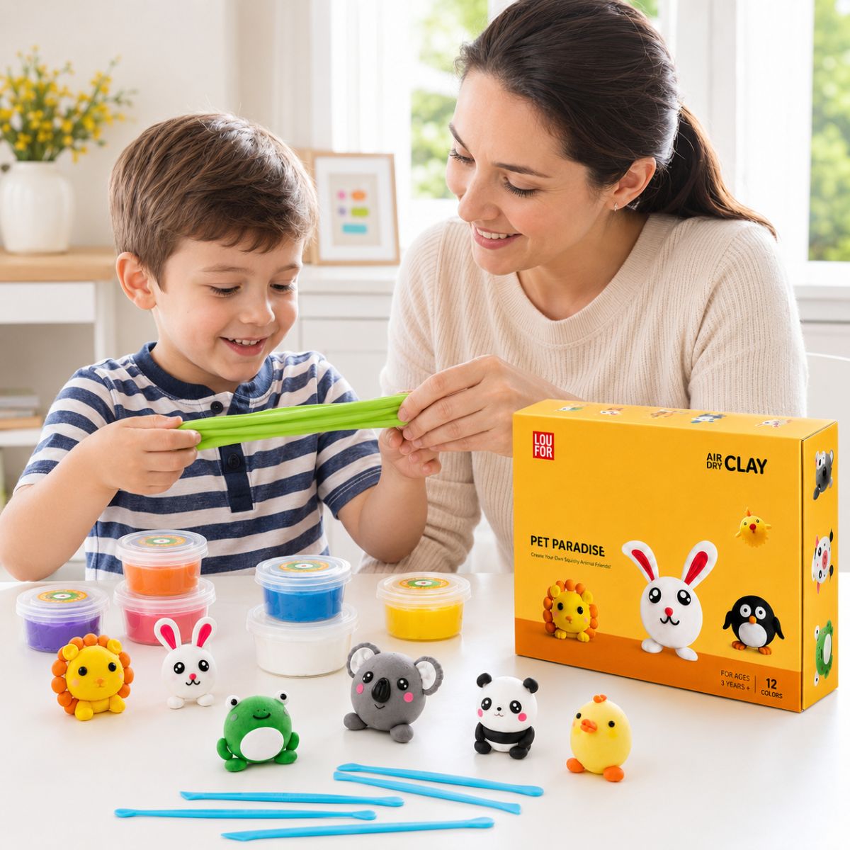 64-dielna DIY sada Squishy Clay (4+ rokov)