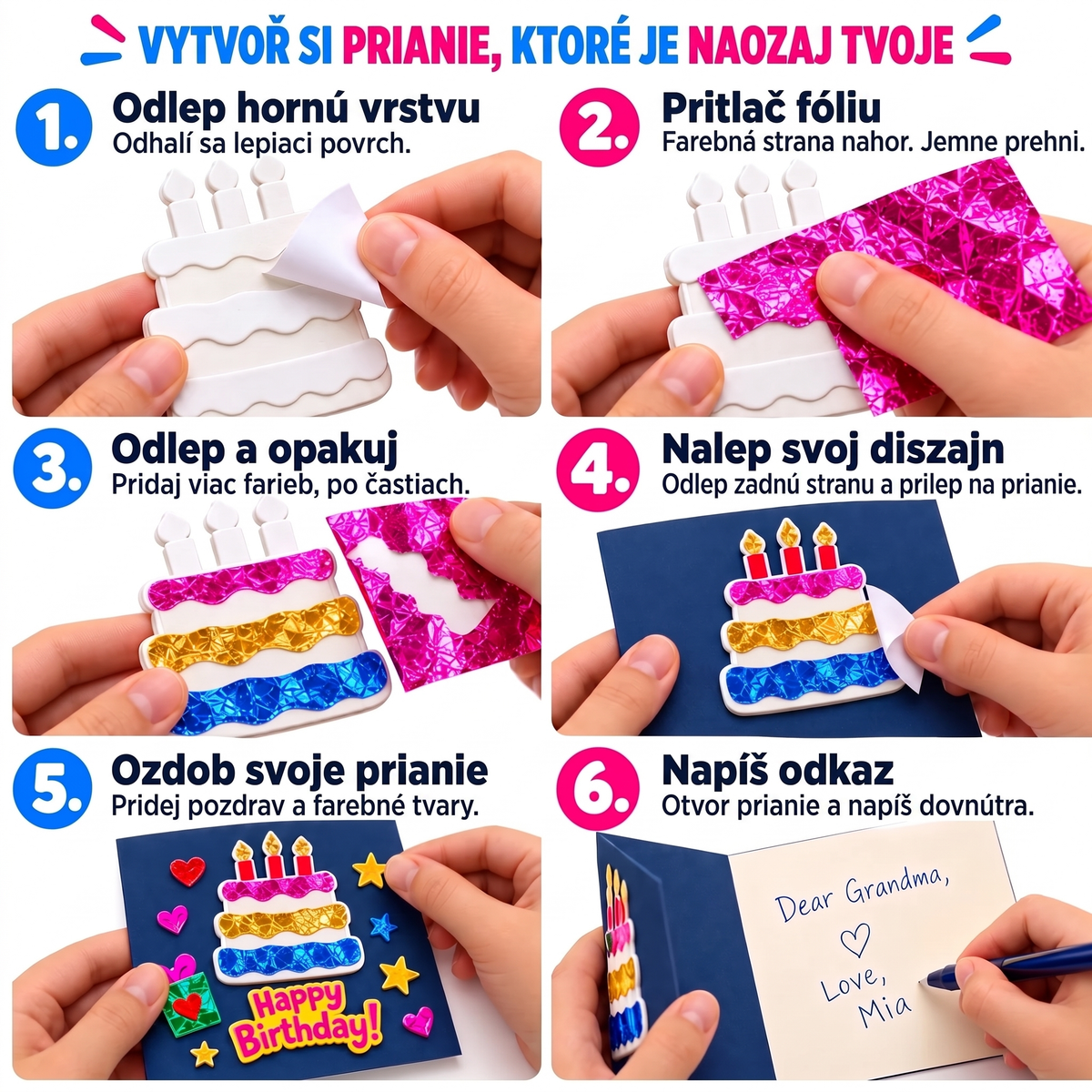 Foil Fun Priania – trblietavé vianočné a novoročné pohľadnice, obrázok 2