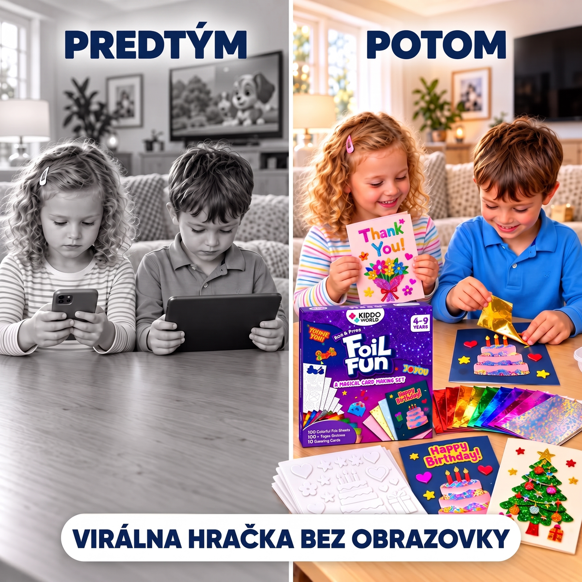 Predtým tablet, potom tvorenie – deti vyrábajú pohľadnice namiesto obrazovky