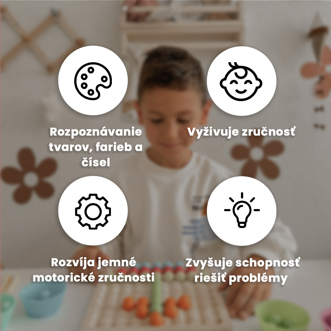 Montessori - Stolová hra s korálkami
