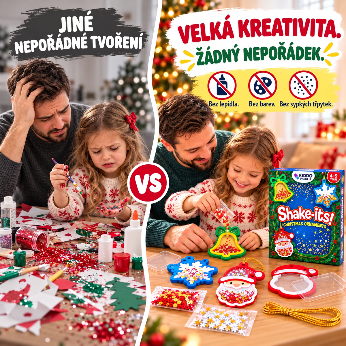 Shake-Its – Kreatívna súprava na výrobu sviatočných ozdôb (4+ rokov)