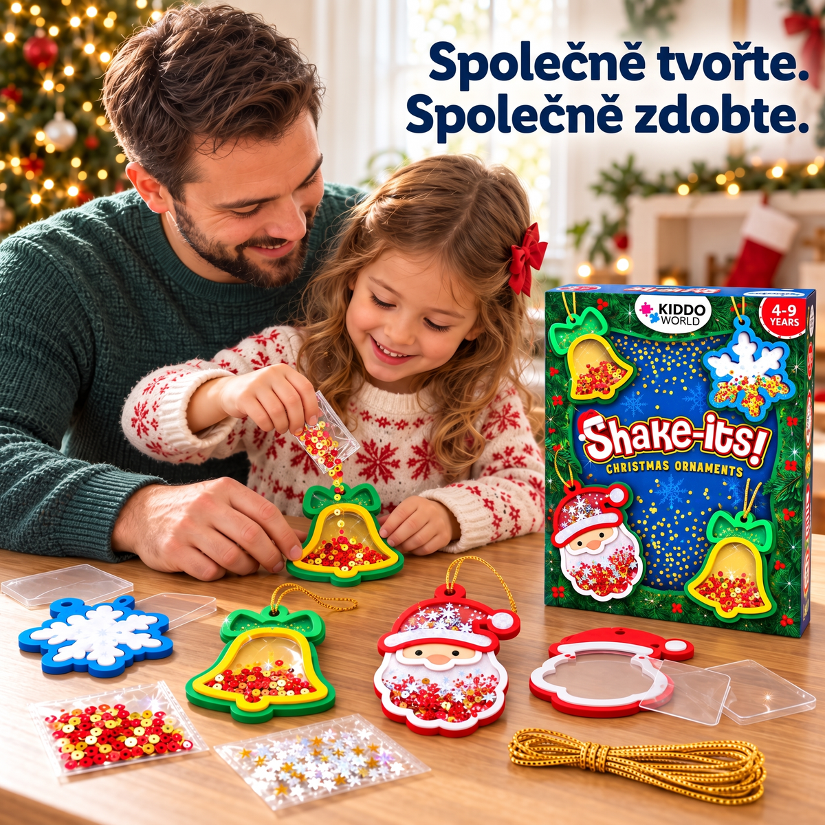 Shake-Its – Kreatívna súprava na výrobu sviatočných ozdôb (4+ rokov)