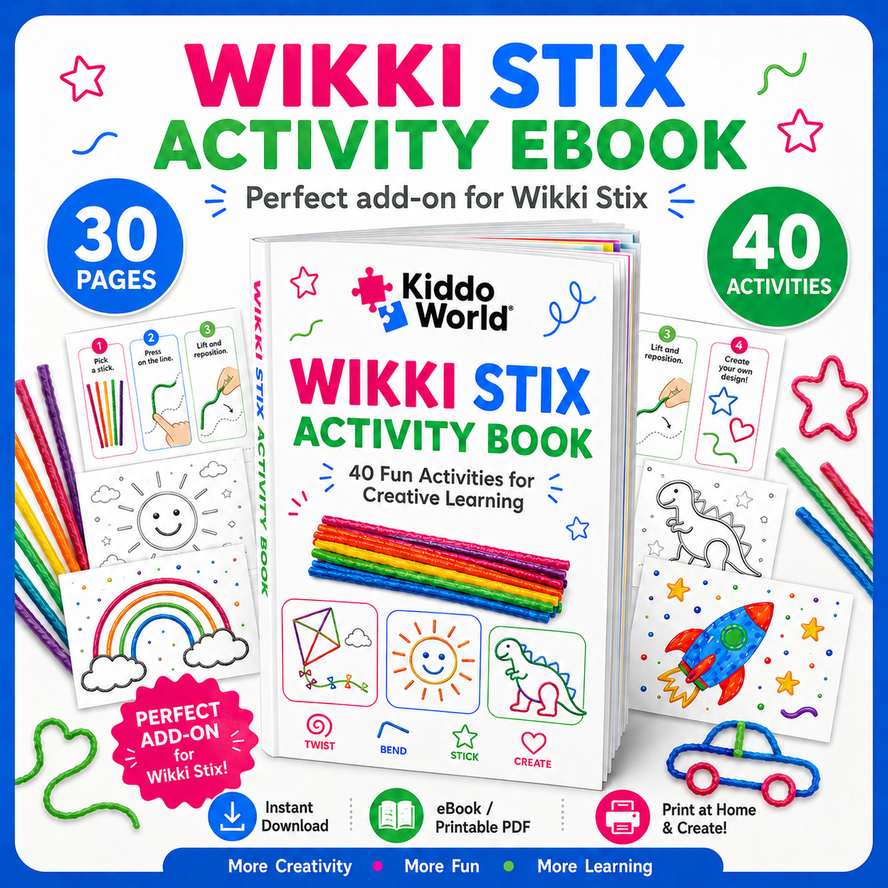 Wikki Stix: Velká e-kniha aktivit (30 stran a 40 úkolů)