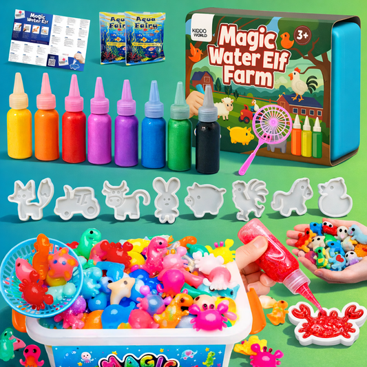 Čarovné vodné škriatky, Zvieratká na farme, 8 farieb + 8 formičiek